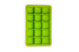 Green ice cube tray, rubber mold, ice cube design, cocktail quality premium, bartender ice, square, BPA free, silicon, freeze, best, mixologist, professional bartending equipment,  a full spectrum of professional and custom barware, artisan bitters and syrups, Cocktail Kingdom, discerning bartender. 