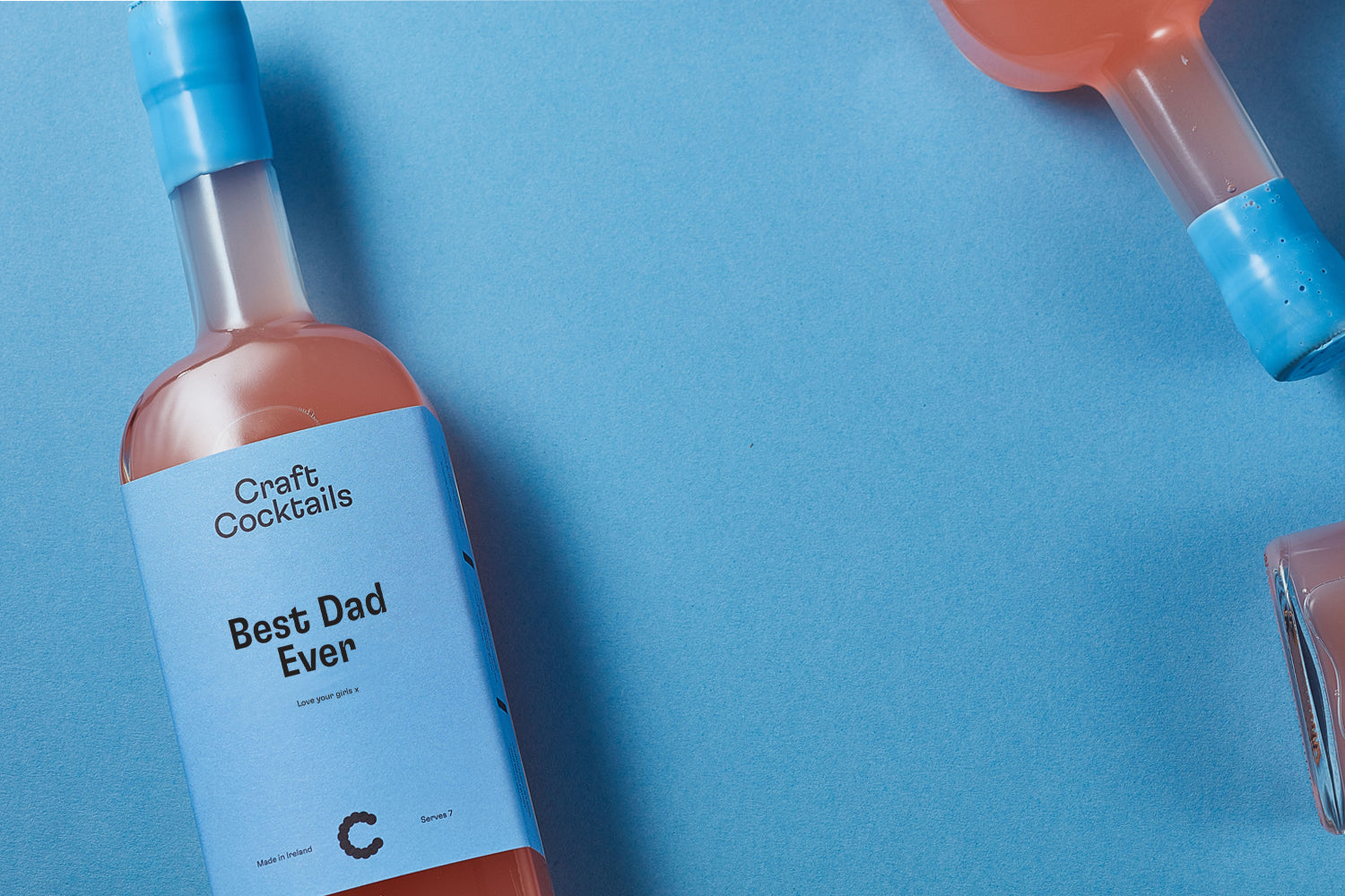 Personalised Craft Cocktails bottle reading Best Dad Ever